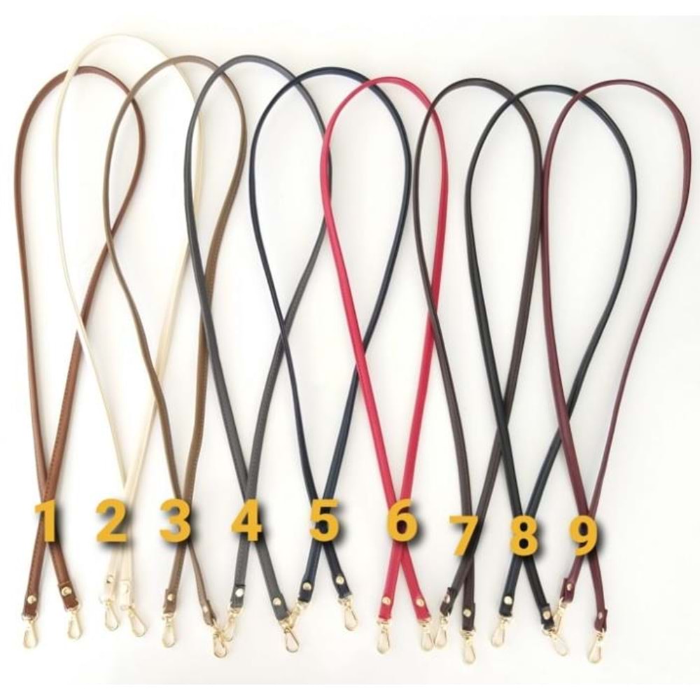 Çanta Aksesuar Spagetti Model Çanta Sapı Siyah Renk Light Gold Metal