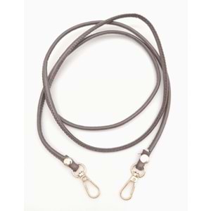 Çanta Aksesuar Vizon Renk 5 mm Suni Deri Spagetti Model Çanta Sapı Light Gold Metal