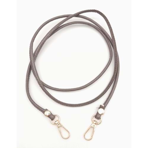Çanta Aksesuar Vizon Renk 5 mm Suni Deri Spagetti Model Çanta Sapı Light Gold Metal