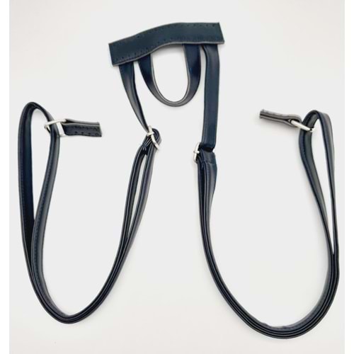 Çanta Aksesuar Suni Deri Lacivert Renk Sırt Çantası Sapı Gümüş Metalli