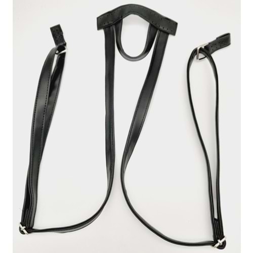 Çanta Aksesuar Suni Deri Siyah Renk Sırt Çantası Sapı Gümüş Metalli