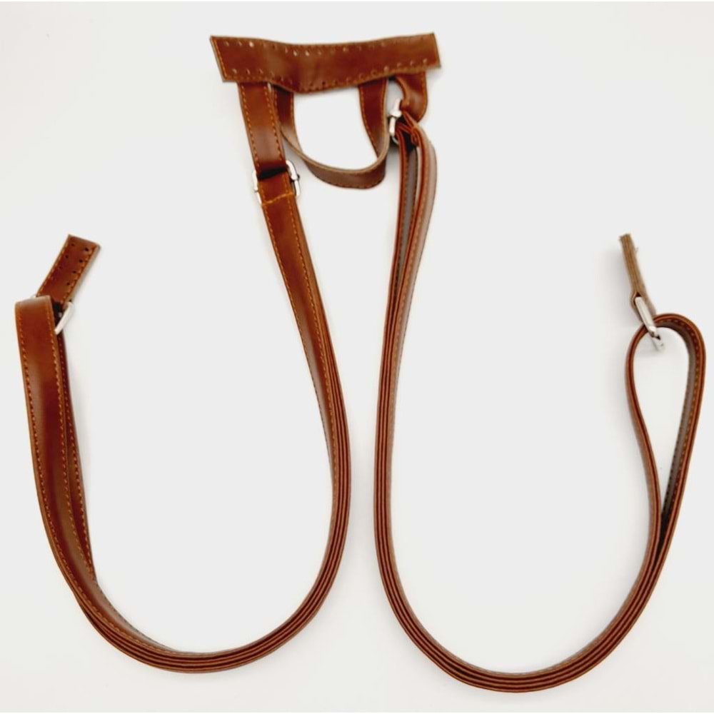 Çanta Aksesuar Suni Deri Taba Renk Sırt Çantası Sapı Gümüş Metalli