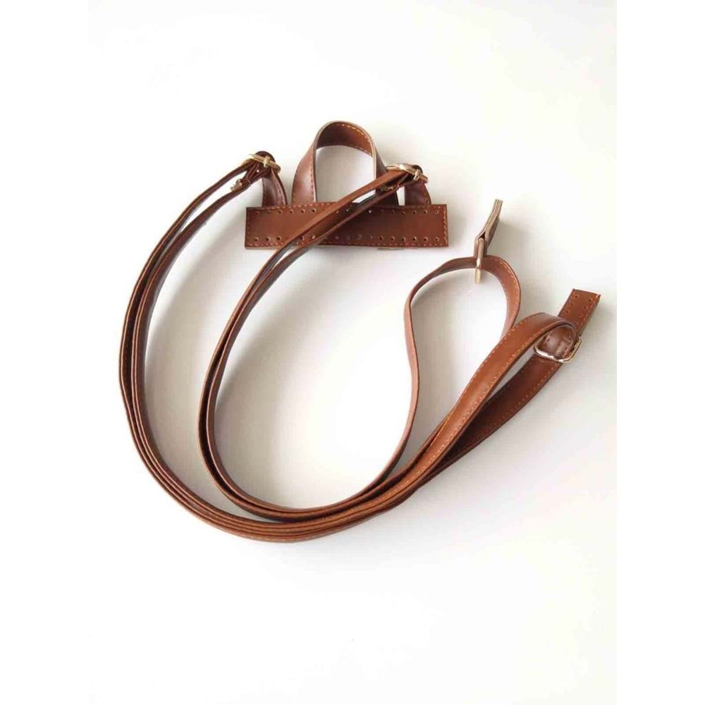 Çanta Aksesuar Suni Deri Taba Renk Sırt Çantası Sapı Light Gold Metalli