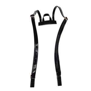 Çanta Aksesuar Rugan Deri Sırt Çantası Sapı Siyah Renk Light Gold Metalli