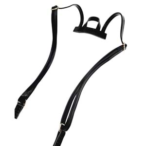 Çanta Aksesuar Rugan Deri Sırt Çantası Sapı Siyah Renk Light Gold Metalli