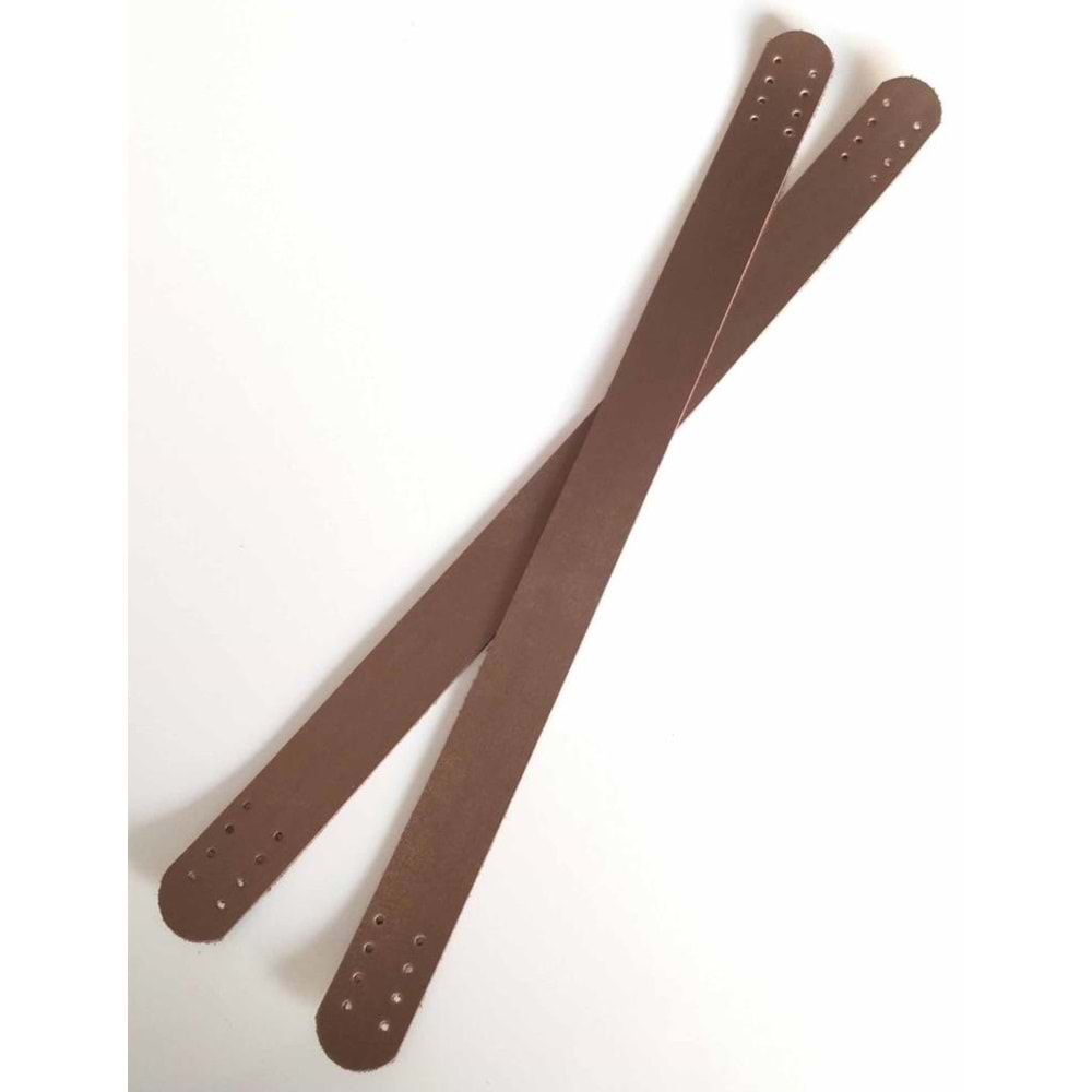 Çanta Aksesuar Tek Kat Kalın Suni Deri El Çanta Sapı 35 Cm Bakır Renk