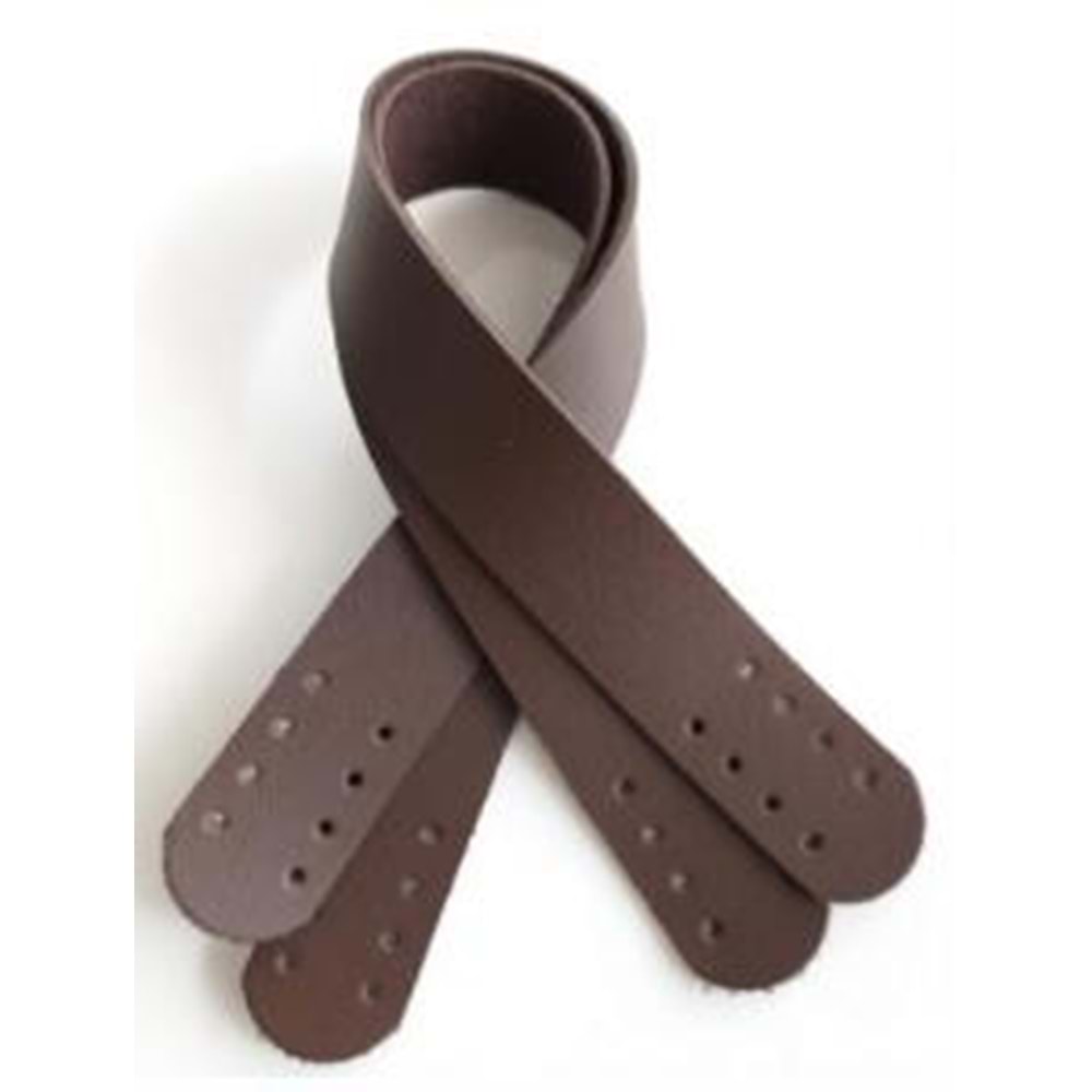 Çanta Aksesuar Suni Deri El Çanta Sapı 35 Cm Koyu Kahve