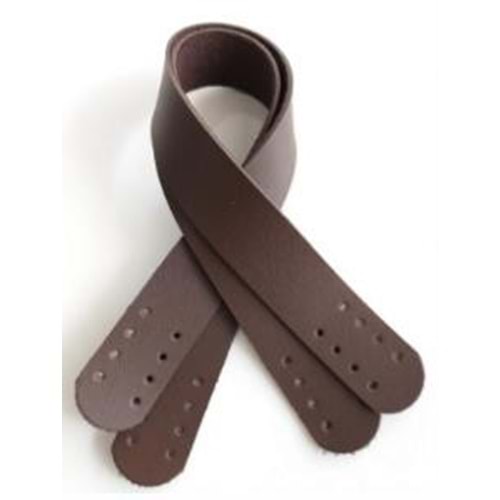 Çanta Aksesuar Suni Deri El Çanta Sapı 35 Cm Koyu Kahve