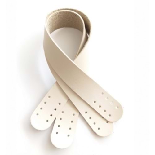 Çanta Aksesuar Suni Deri El Çanta Sapı 35 Cm Krem