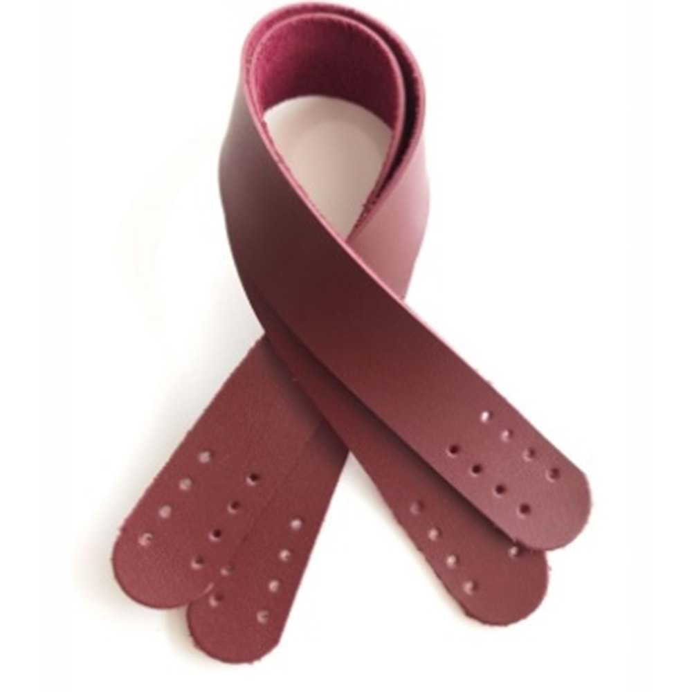 Çanta Aksesuar Suni Deri El Çanta Sapı 35 Cm Bordo