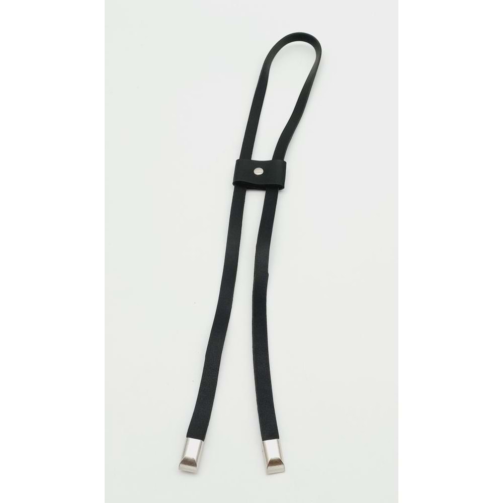 Çanta Aksesuar Siyah Tek Kat Suni Deri Büzgü Gümüş Metalli