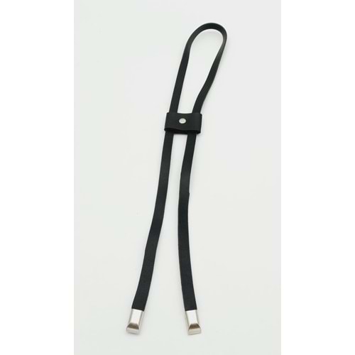 Çanta Aksesuar Siyah Tek Kat Suni Deri Büzgü Gümüş Metalli