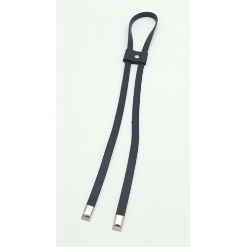 Çanta Aksesuar Lacivert Tek Kat Suni Deri Büzgü Gümüş Metalli