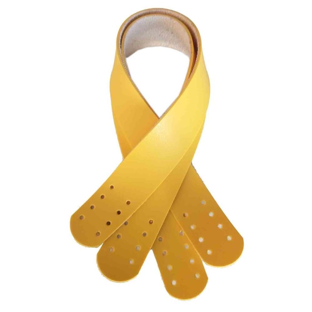 Çanta Aksesuar Suni Deri El Çanta Sapı 35 Cm Sarı