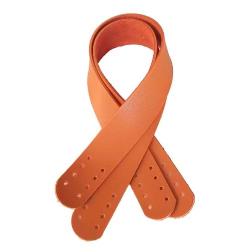 Çanta Aksesuar Suni Deri El Çanta Sapı 35 Cm Turuncu