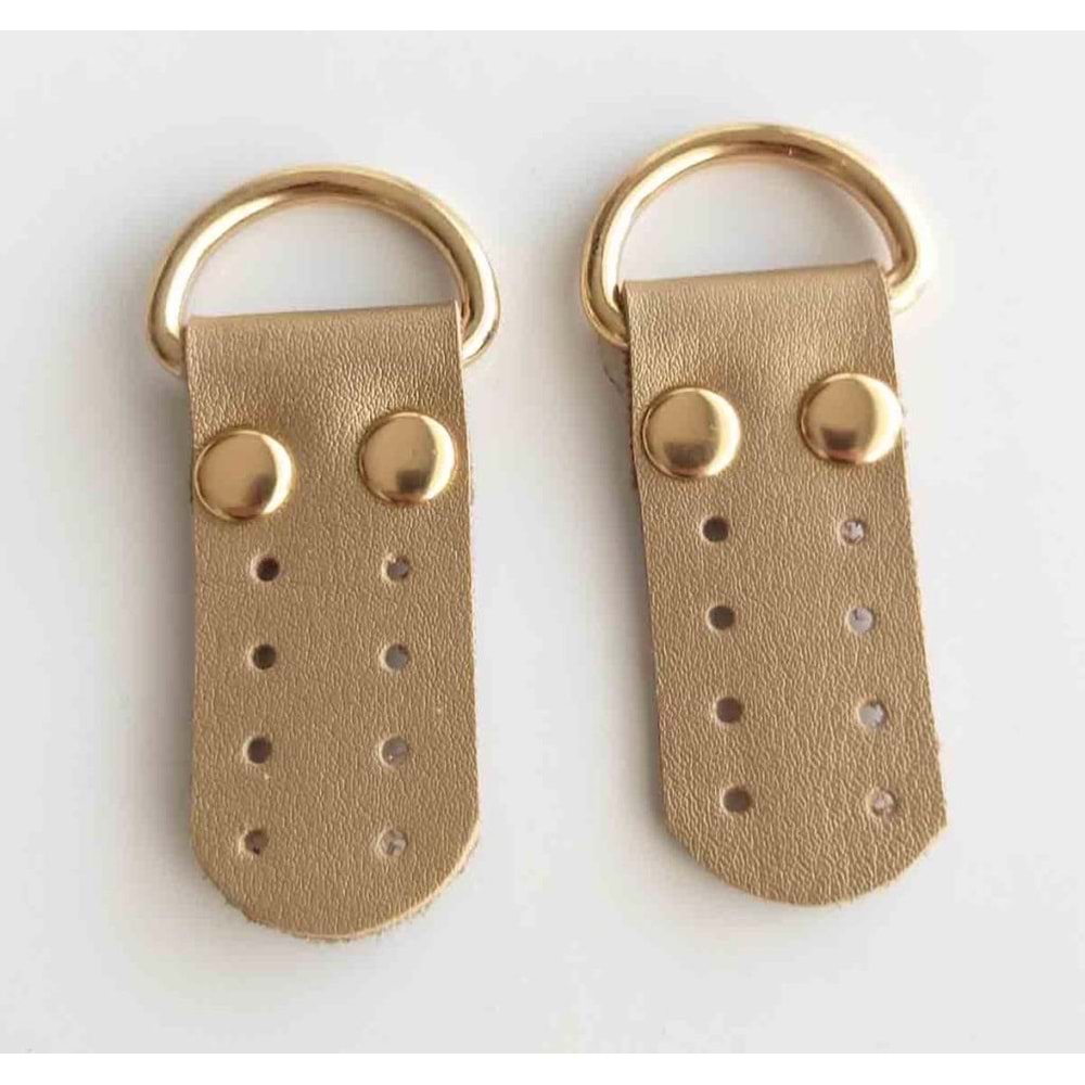 Çanta Aksesuar Tek Kat Suni Deri Sapucu (Böce) Gold Renk Gold Metal