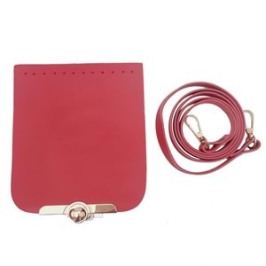 Çanta Aksesuar Kapak Aparatlı Suni Deri Çanta Seti Fuşya