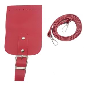 Çanta Aksesuar Tokalı Kapak Aparatlı Suni Deri Çanta Seti Fuşya