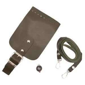 Çanta Aksesuar Tokalı Kapak Aparatlı Suni Deri Çanta Seti Haki Renk