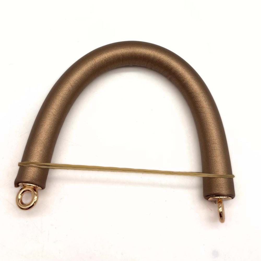 Çanta Aksesuar 27 cm Rulo Model Suni Deri Gold Çanta Sapı Light Gold Metalli