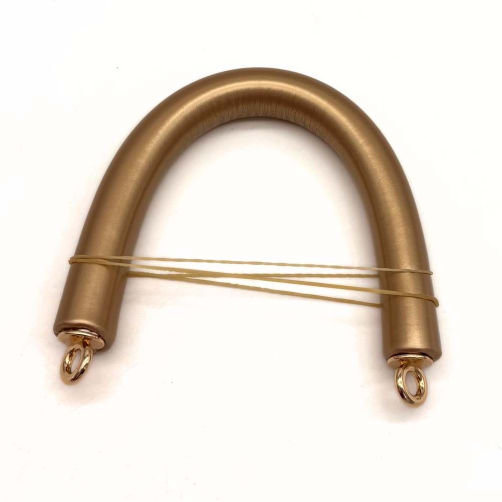 Çanta Aksesuar 27 cm Rulo Model Suni Deri Rugan Gold Çanta Sapı Light Gold Metalli