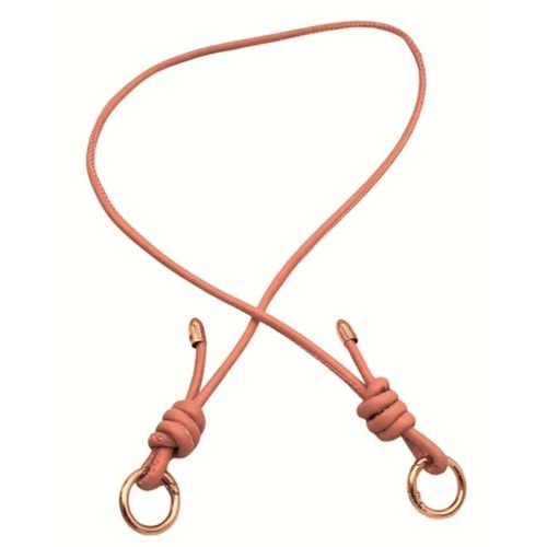 Çanta Aksesuar Suni Deri 5 mm Düğüm Model Tek Çanta Sapı 85 Cm (Pudra Renk)