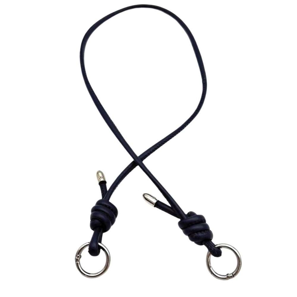 Çanta Aksesuar Suni Deri 5 mm Düğüm Model Tek Çanta Sapı 85 Cm (Lacivert Renk)