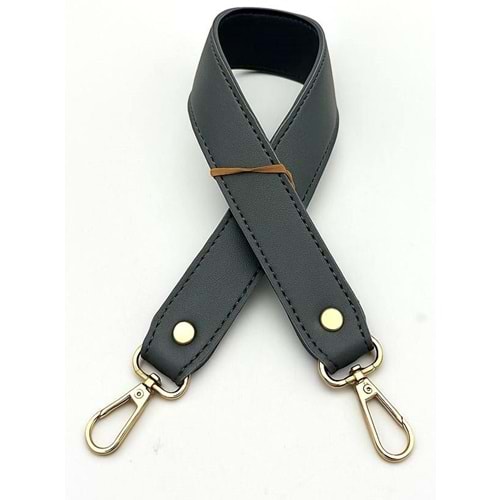 Çanta Aksesuar Gri Renk 42X2.5 Cm Kancalı Sap Light Gold Metalli