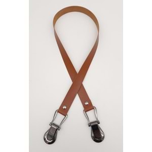 Çanta Aksesuar Taba Tek Kat Suni Deri Çanta Sapı Füme Metalli