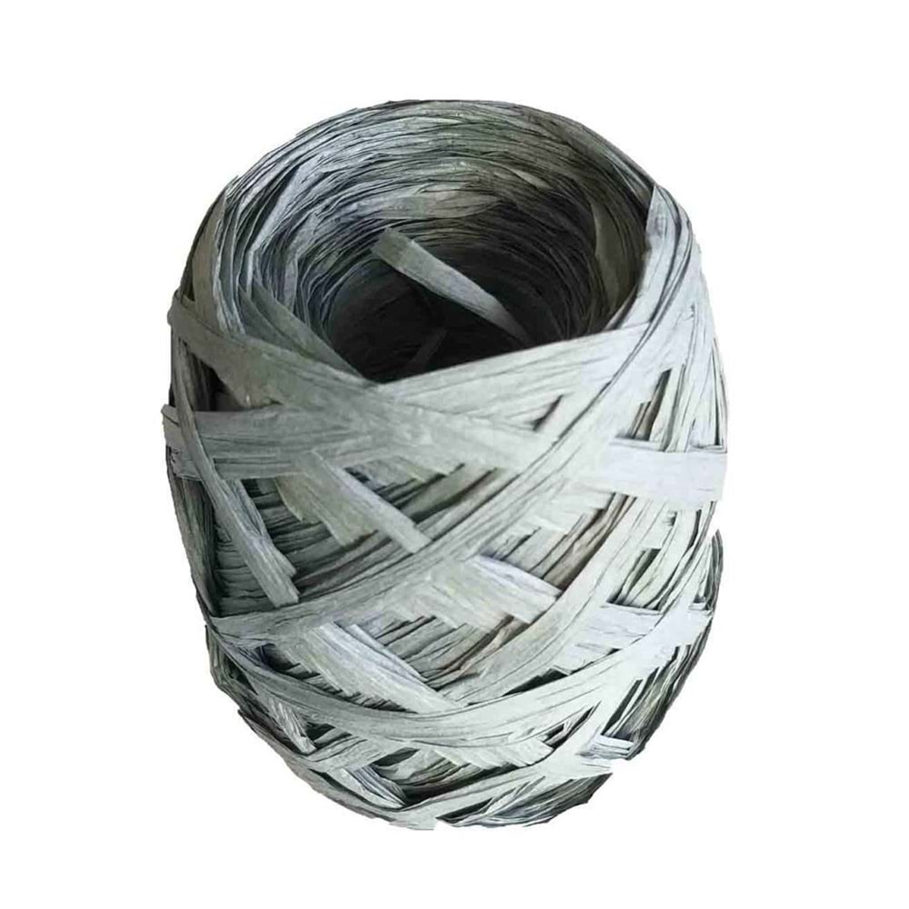 Çanta Aksesuar Sarılmış Rafya Gri Renk 100 Gr