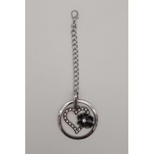 Çanta Aksesuar Gümüş Sarkaç Süs Kalpli Model