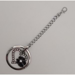 Çanta Aksesuar Gümüş Sarkaç Süs Kalpli Model