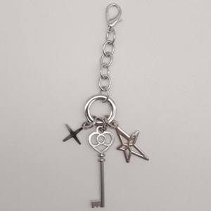 Çanta Aksesuar Gümüş Renk Anahtarlı Çanta Süsü