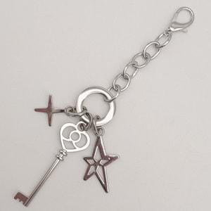 Çanta Aksesuar Gümüş Renk Anahtarlı Çanta Süsü