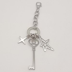 Çanta Aksesuar Gümüş Renk Anahtarlı Çanta Süsü