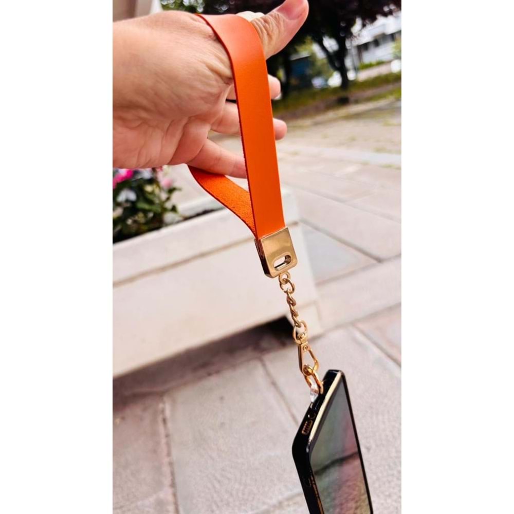 Çanta Aksesuar Turuncu Renk Telefon Bilek Askısı, Telefon Zinciri, Telefon Askısı, Tüm Telefon Kılıfları İçin Uygundur