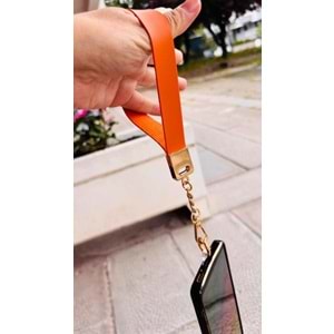 Çanta Aksesuar Turuncu Renk Telefon Bilek Askısı, Telefon Zinciri, Telefon Askısı, Tüm Telefon Kılıfları İçin Uygundur