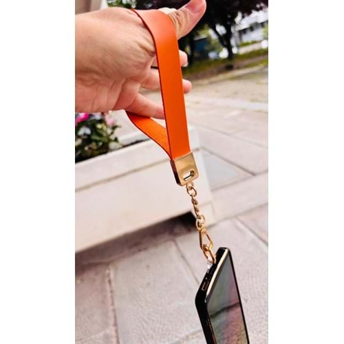 Çanta Aksesuar Turuncu Renk Telefon Bilek Askısı, Telefon Zinciri, Telefon Askısı, Tüm Telefon Kılıfları İçin Uygundur