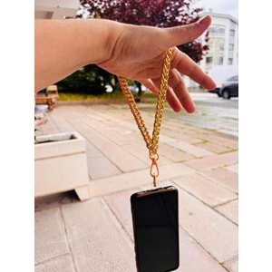 Çanta Aksesuar Light Gold Renk Çift Halkalı Telefon Bilek Askısı, Telefon Zinciri, Telefon Askısı, Tüm Telefon Kılıfları İçin Uygundur