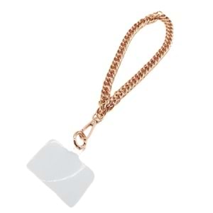 Çanta Aksesuar Light Gold Renk Çift Halkalı Telefon Bilek Askısı, Telefon Zinciri, Telefon Askısı, Tüm Telefon Kılıfları İçin Uygundur