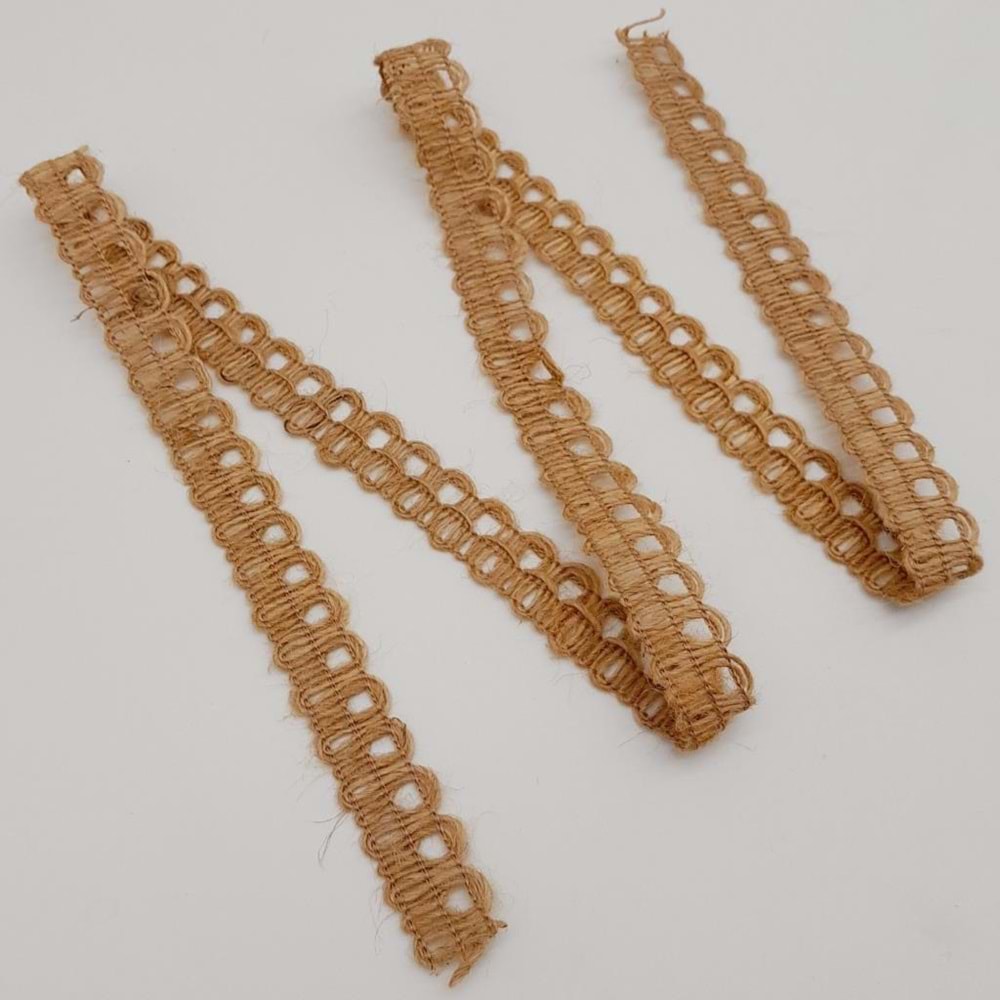 Çanta Aksesuar 2 cm Jüt Şerit Süs 1 metre No:19