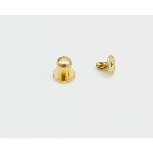 Çanta Aksesuar Vidalı Trok Rivet Light Gold Renk 1 Adet