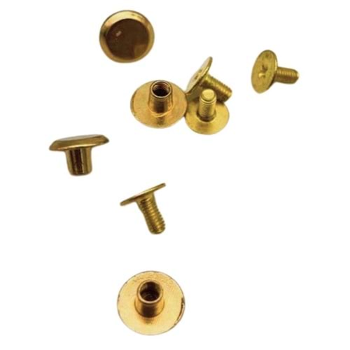 Çanta Aksesuar Vidalı Trok Rivet Light Gold Renk 4 Adet