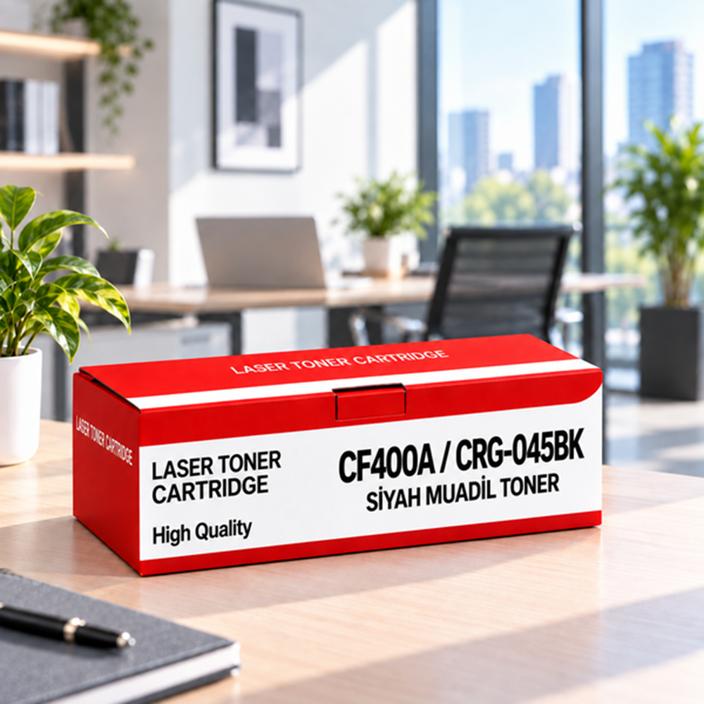 Cf400A / Crg-045Bk Siyah Muadil Toner 1.400 Baskı