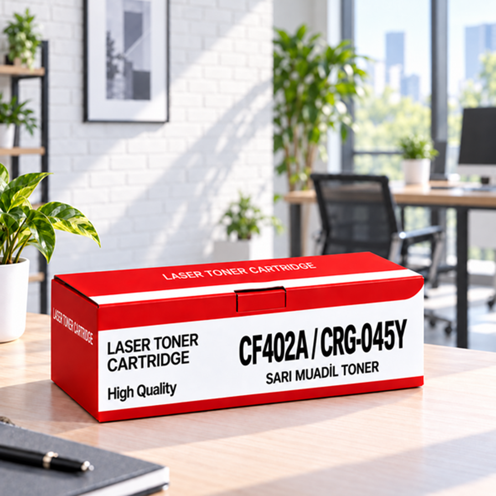 Cf402A / Crg-045Y Sarı Muadil Toner 1.300 Baskı