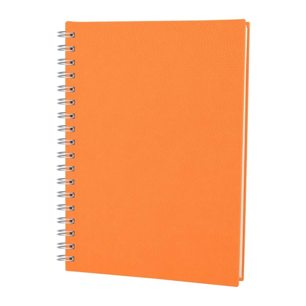 ELMADAĞ TURUNCU TARİHLİ SPİRALLİ AJANDA (17X24 CM)