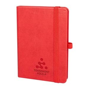 İNCEK KIRMIZI TARİHSİZ DEFTER (9X14 CM)