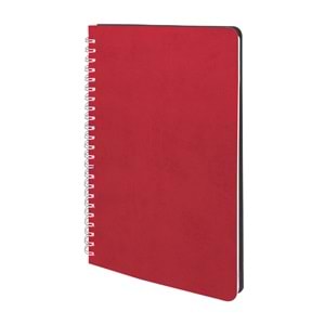 AKYURT KIRMIZI SPİRALLİ TARİHSİZ DEFTER (13X21 CM)