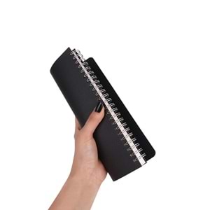AKYURT KIRMIZI SPİRALLİ TARİHSİZ DEFTER (13X21 CM)