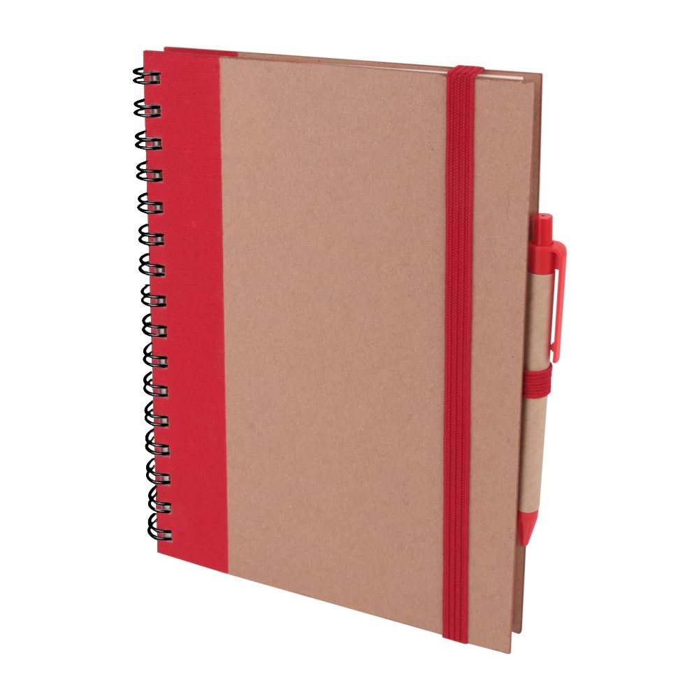 PURSAKLAR KIRMIZI SPİRALLİ TARİHSİZ DEFTER (15X21 CM)